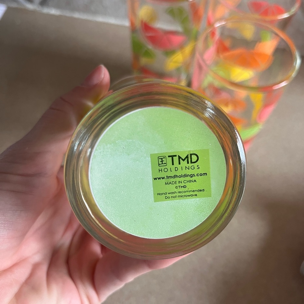 TMD Holding Mid Century Citrus Fruit Drinkware/Cups - Picture 4 of 6